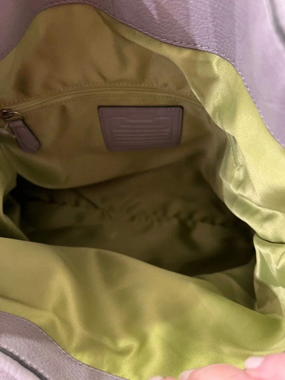 Coach Madison Phoebe Gray Pebbled Leather Hobo Shoulder Bag Luxe Boutique ~ EUC